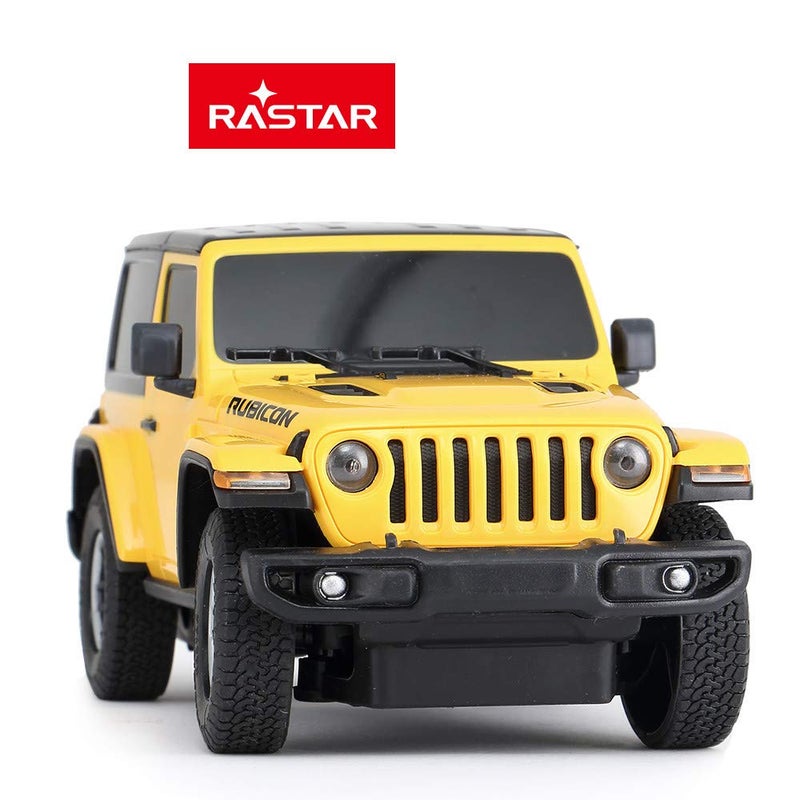 RASTAR RC Toy, 1/24 Scale Wrangler JL Remote Control RC Car, Rubicon Model Vehicle for Kids, Yellow - Image 2