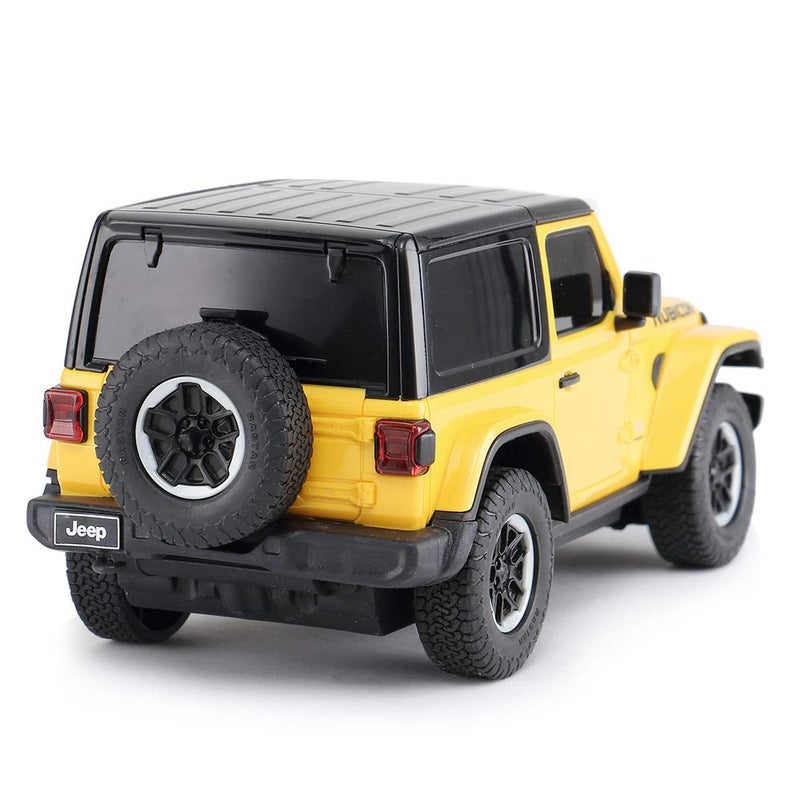 RASTAR RC Toy, 1/24 Scale Wrangler JL Remote Control RC Car, Rubicon Model Vehicle for Kids, Yellow - Image 3