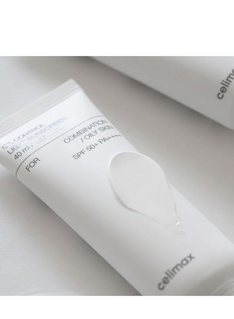 سيليماكس سيلماكس واقي الشمس الخفيف للتحكم في الدهون SPF50، 40 مل - واقي شمس كوري للوجه، خفيف الوزن، للتحكم في الزهم، خالي من العطور، مناسب للبشرة الحساسة، مع النياسيناميد وحمض الهيالورونيك. - Image 2