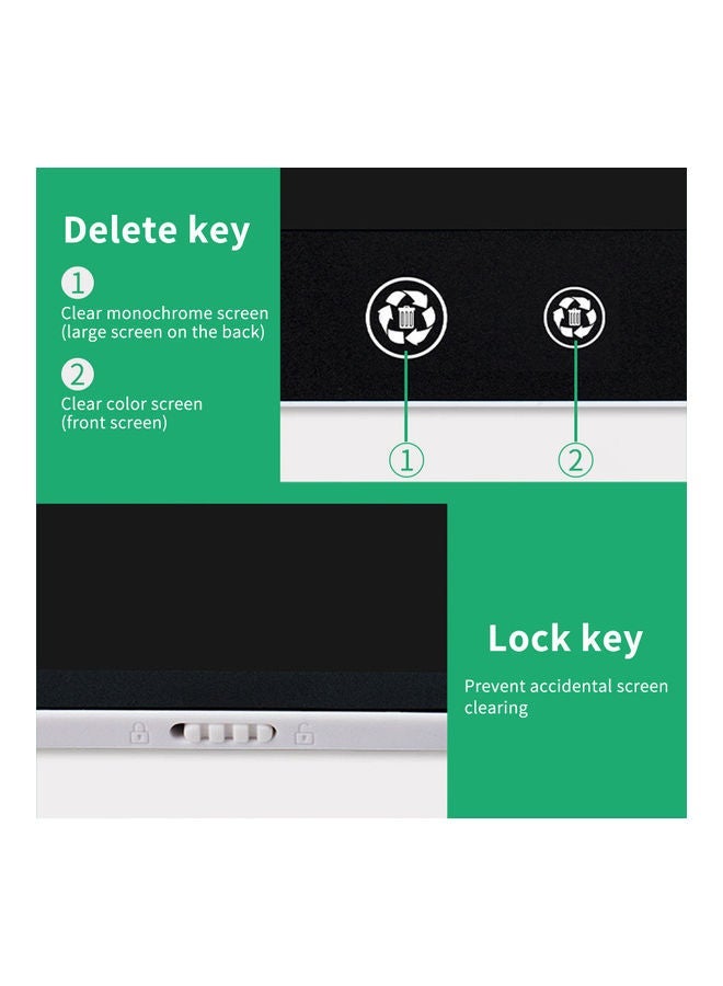 NIBEMINENT Double-Sided LCD Writing Tablet With 2 Stylus 23.10x1.10x15.00cm - Image 4