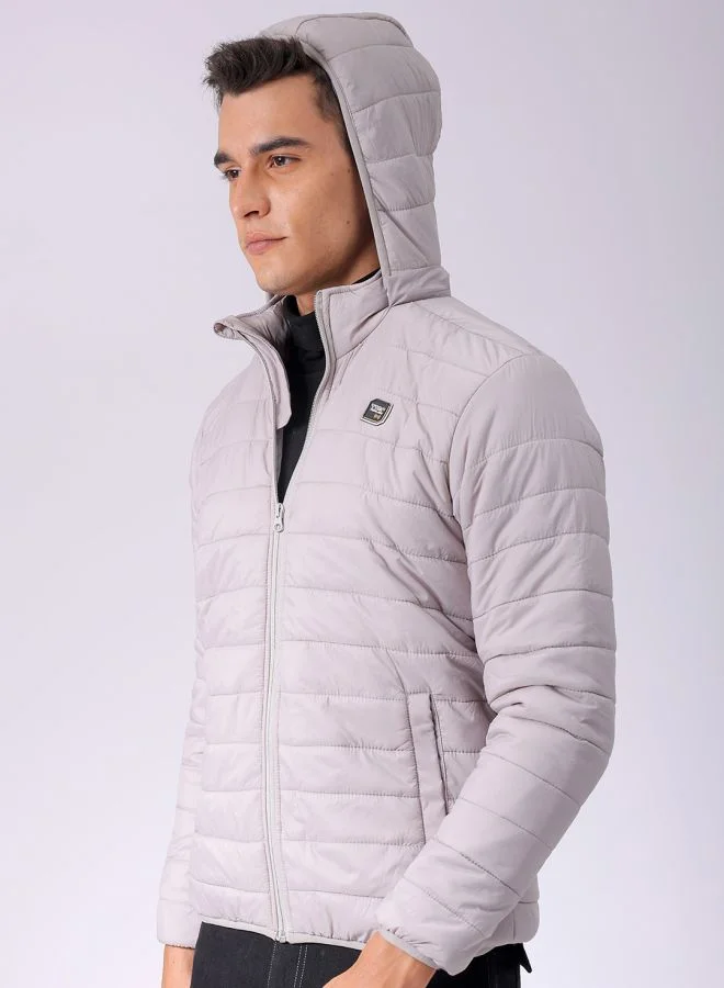 شركة المرآب الهندية Men Slim Fit Solid Puffer Jackets