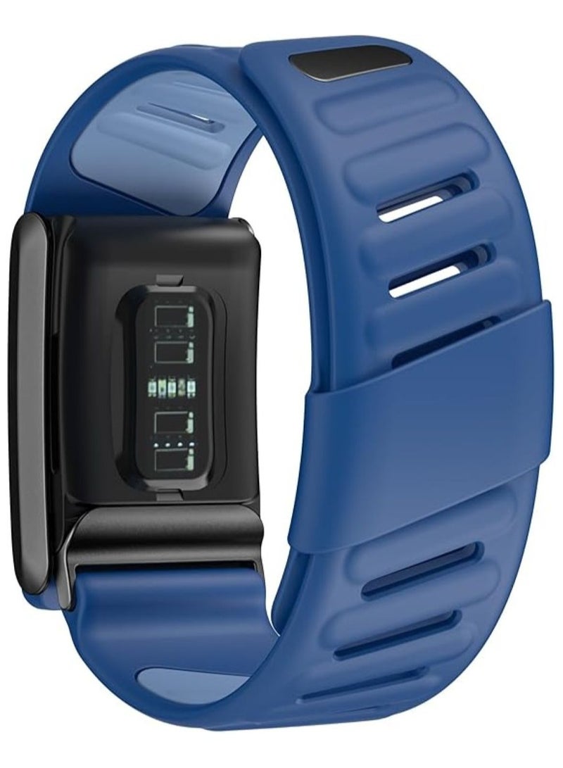 Beauenty Comfort Durable Silicone Wristband Compatible with WHOOP 4.0 Band, Soft Silicone Sports Loop Strap for Men  Women, with U Shapped Connector(Blue) - Image 2