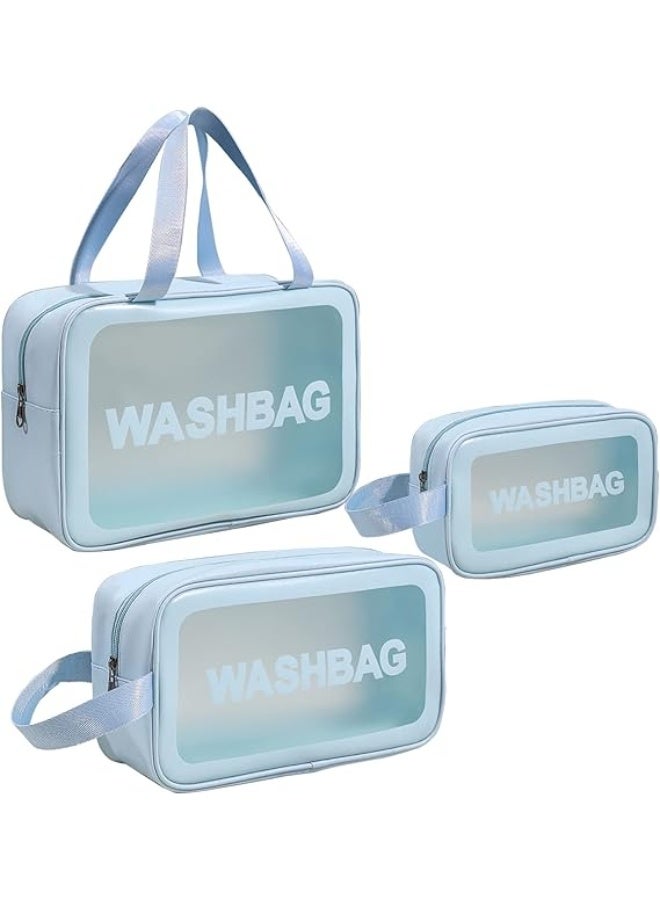 3pcs Clear Cosmetic Bag – Travel Makeup Bag Set for Women, Waterproof - Image 1