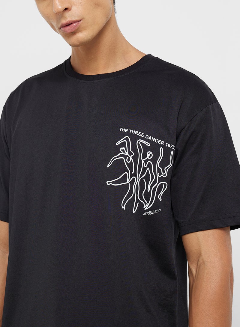 سفنتي فايف تيشيرت أوفر سايز برسومات - Image 3