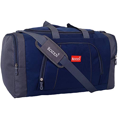 ROZEN Nylon 50 Liters Heavy Dutty Carry On Luggage Travel Luggage Duffel Bag (Navyblue), 26.80 Cms - Image 1