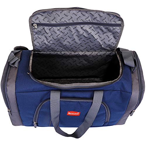 ROZEN Nylon 50 Liters Heavy Dutty Carry On Luggage Travel Luggage Duffel Bag (Navyblue), 26.80 Cms - Image 3