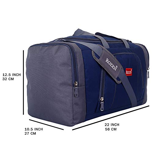 ROZEN Nylon 50 Liters Heavy Dutty Carry On Luggage Travel Luggage Duffel Bag (Navyblue), 26.80 Cms - Image 2