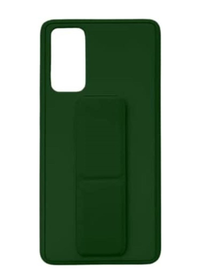 glassology Samsung Galaxy A53 case with Magnetic Stand & Holder, Premium Silicone Vertical & Horizontal Hand Strap Grip Multi Stand, Car Mount Kickstand Finger Strap with Screen Protector (Green)  - Image 1