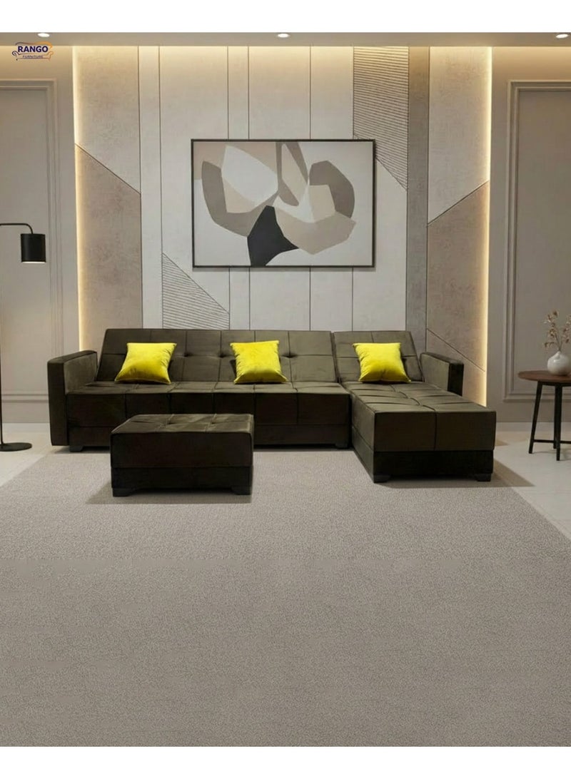 رانجو ركنة سريرتستخدم في غرفة المعيشة والضيوف والمساحات الصغيرة من رانجو للاثاث 2.80×1.65 اللون بني - Image 3