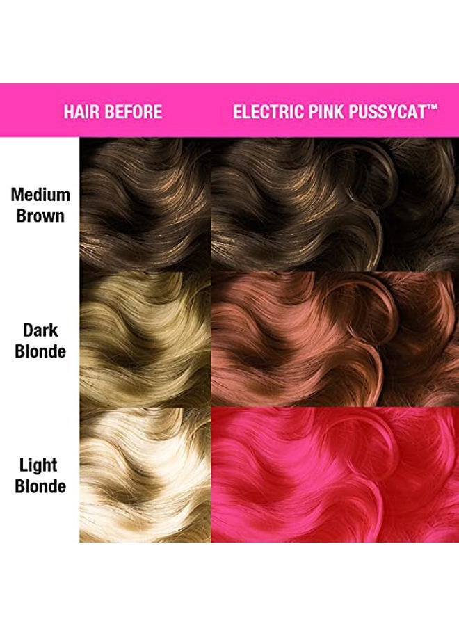 Manic Panic صبغة شعر مانك بانك الوردي الكهربائي بوسيكات كلاسيك عالية الجهد لون شبه دائم 4 أونصات - Image 4