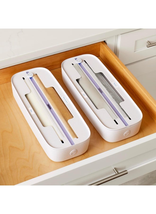 يوكوبيا YouCopia StoraRoll Drawer Food Wrap Dispenser, Foil, Plastic and Wax Paper Organizer with Cutter and Labels for Kitchen Organization - Image 4