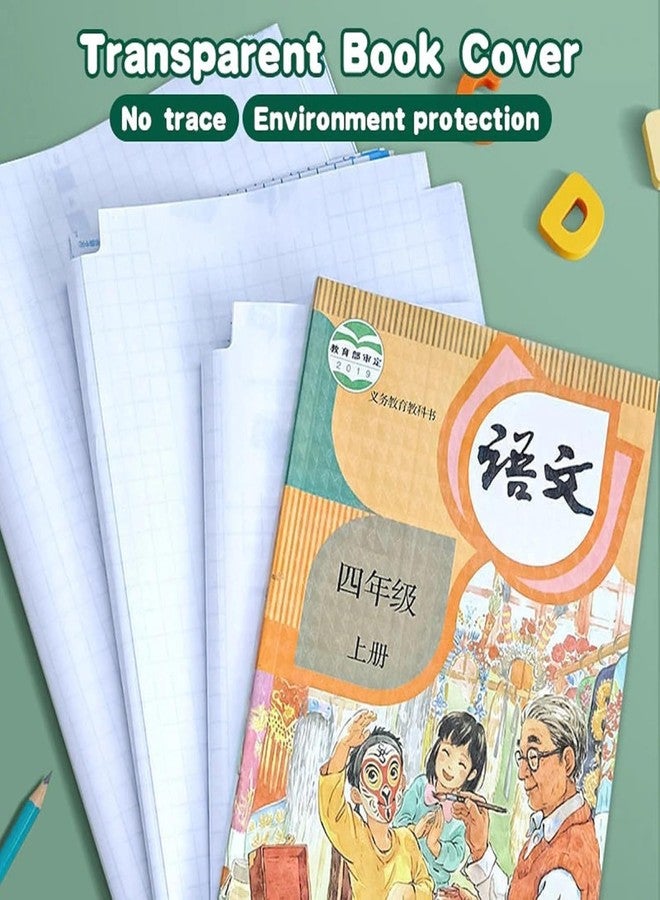 Parssufy Transparent Paper Sticker Book Cover Film Book Binding Cover [60 Pcs- 3 Different Sizes -20 Each] Waterproof Self-Adhesive Book Cover for Office School Textbook Protective Case - Image 2