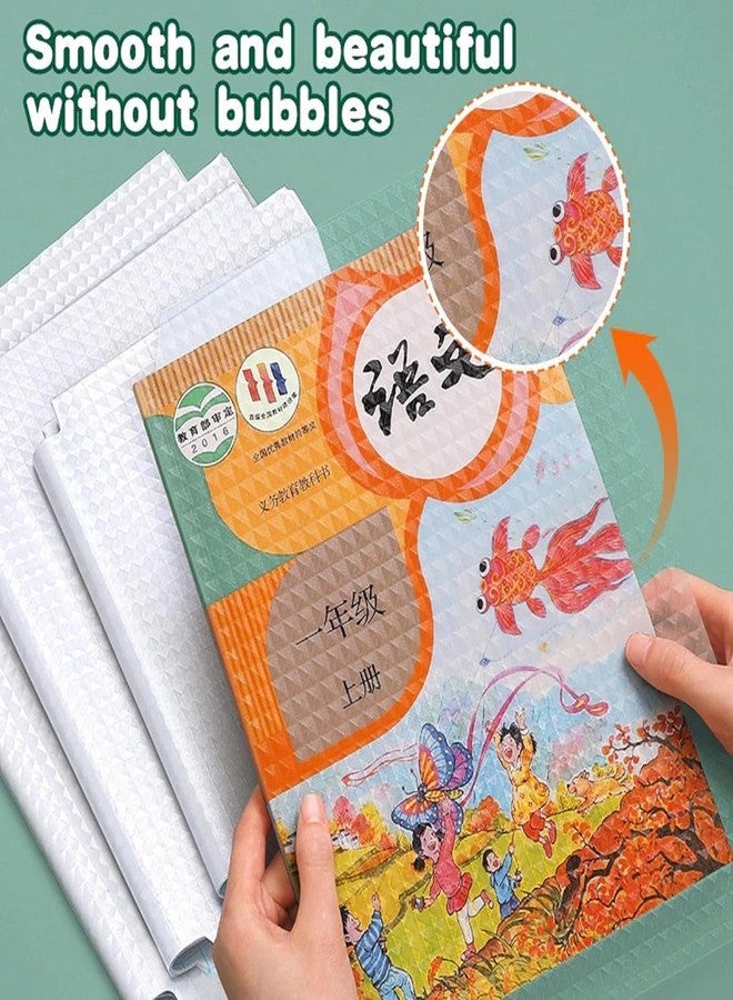 Parssufy Transparent Paper Sticker Book Cover Film Book Binding Cover [60 Pcs- 3 Different Sizes -20 Each] Waterproof Self-Adhesive Book Cover for Office School Textbook Protective Case - Image 5