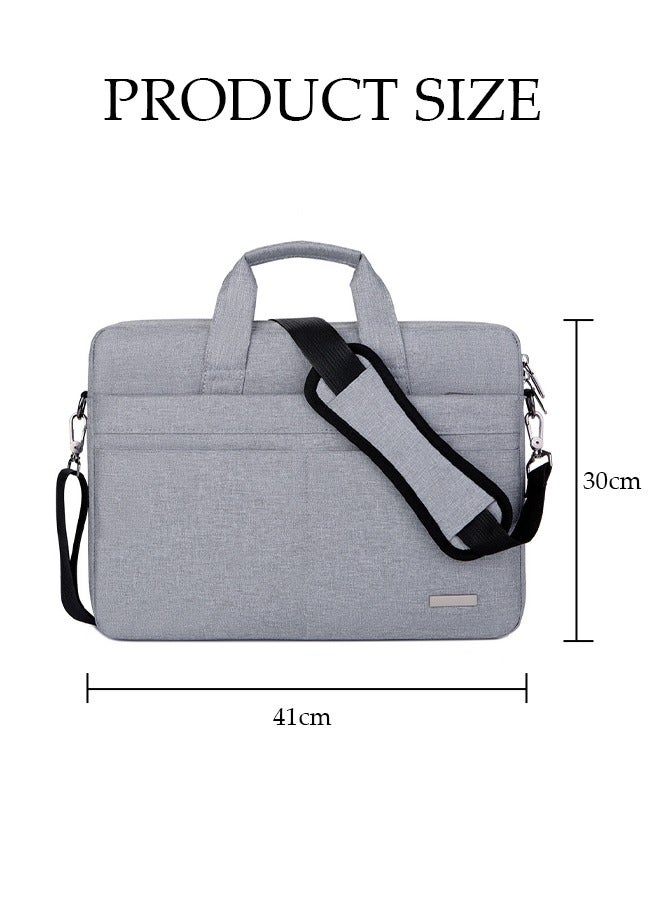 DUNISO 15 Inch Laptop Bag with Multi Compartment Lightweight Laptop Hand Bag Crossbody Bag Travel Business Briefcase Water-Resistant Dust-proof Shoulder Messenger Bag for Men and Women Work Office  - Image 2