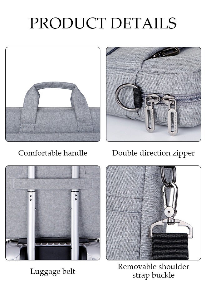 DUNISO 15 Inch Laptop Bag with Multi Compartment Lightweight Laptop Hand Bag Crossbody Bag Travel Business Briefcase Water-Resistant Dust-proof Shoulder Messenger Bag for Men and Women Work Office  - Image 4