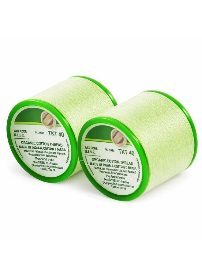 Jagravo Pack of 2 Organic Cotton Eyebrow Thread TKT40 – Smooth & Strong) - Image 1