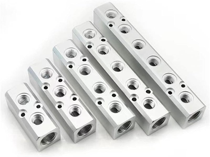 Still Awake 2 Way Pneumatic Manifold Air Distribution Block, G1/2 Supply Port, G1/4-Inch Output Port, Aluminum Alloy - Image 3