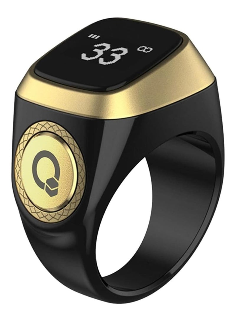 iQIBLA Zikr Ring with 5 Prayer Times Notifications & Digital Tasbih Counter Smart Islamic Ring for Daily Prayers, Compact & Wearable Tasbeeh with OLED Display, Waterproof, Ideal Islamic Gift - Image 1