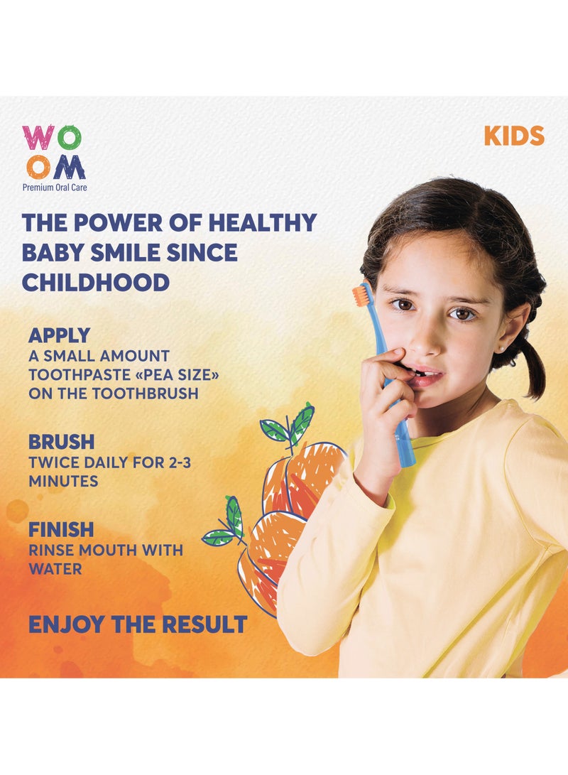 ووؤوم معجون أسنان وووم كيدز بنكهة الخوخ (للأطفال من سن 3 إلى 8 سنوات)، 50 مل - Image 5