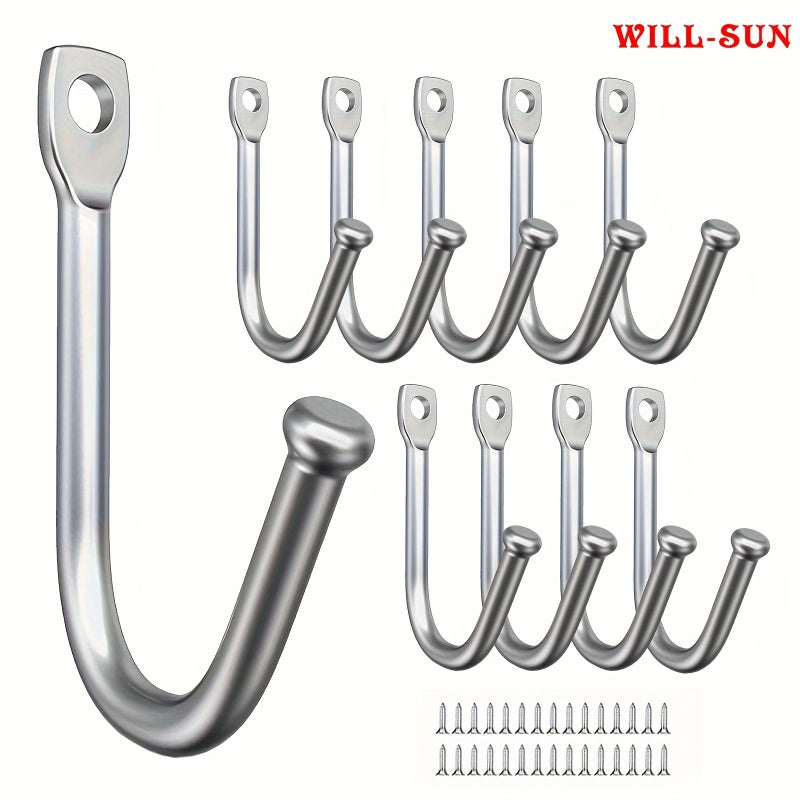 6pcs Bronze Metal Wall Mounted Coat Hooks With Screws For Keys Bags Towels - Image 4