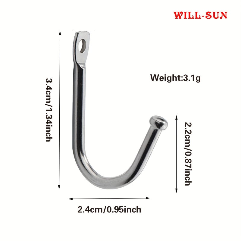 6pcs Bronze Metal Wall Mounted Coat Hooks With Screws For Keys Bags Towels - Image 3