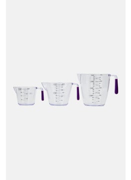 3 Pieces Measuring Jug Set, Transparent - pzsku/ZC4432EAB8E4FB018574EZ/45/_/1740495472/07aec82f-3948-4544-85b2-c16d79f3a82b