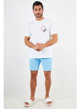 DIESEL Men Crew Neck Short Sleeves Graphic T-Shirt, White  - Image 2