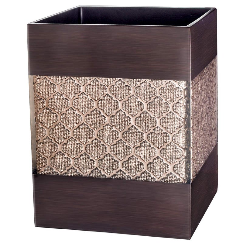 Creative Scents Dahlia Brown Bathroom Trash Can  Small Waste Basket  Durable SpaceFriendly Waste Bin  Decorative Bathroom Wastebasket