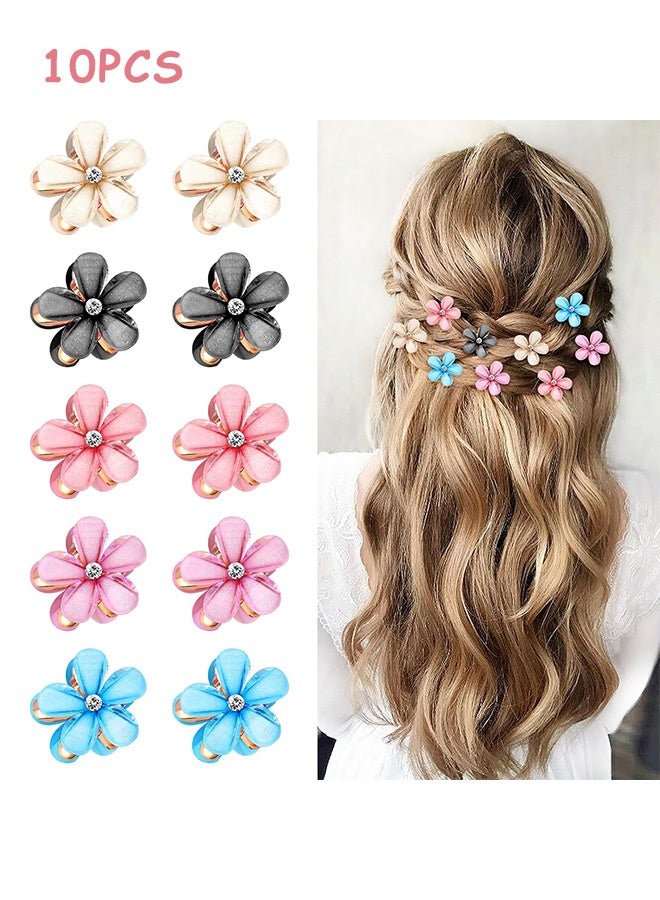 Photon 10 قطع من مشابك الشعر الزهرية، مشابك مخالب الزهور غير القابلة للانزلاق، إكسسوارات الشعر للنساء والفتيات - Image 1