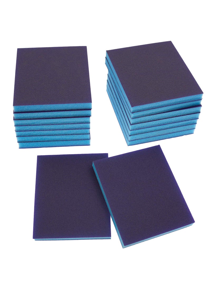 BokWin BokWin 16Pcs Sanding Sponge 220 Grit Washable Sponge Sand Blocks Wet and Dry Sanding Blocks for Plastic Wood Metal Furniture Superfine Grade 