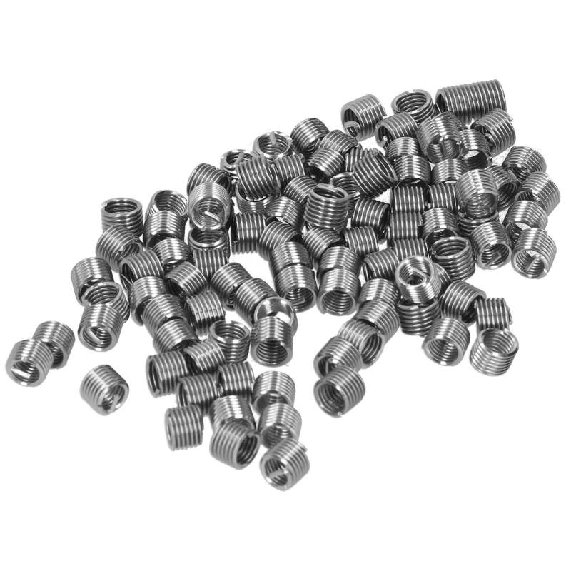 M6x11.5D Stainless Steel Thread Inserts 100Pcs - High-Strength Wear-Resistant Fastener for Thread Repair - Image 1
