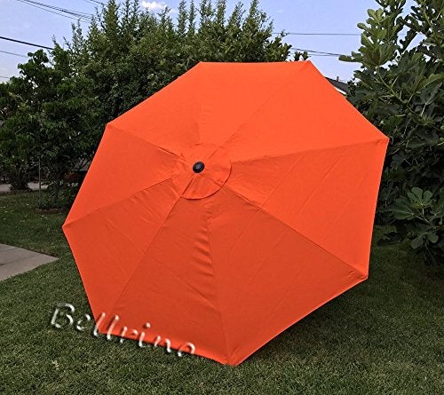 BELLRINO DECOR Replacement STRONG AND THICK Umbrella Canopy for 9ft 8 Ribs (Canopy Only) (TANGO ORANGE) - Image 4