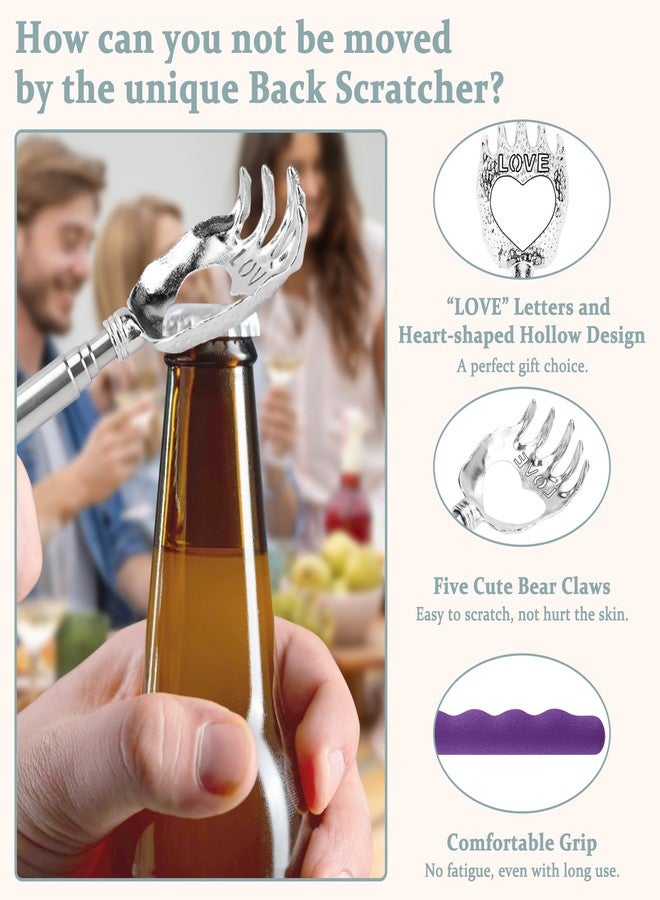 HOFASON 6 Pack Love Back Scratcher, Easter Basket Stuffers, Stocking Stuffers for Women Men Adults, White Elephant Gifts for Adults, Prizes for Adult Birthday Gift for Mom Dad Wife Husband - Image 2