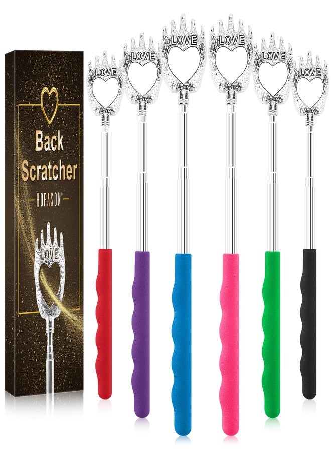 HOFASON 6 Pack Love Back Scratcher, Easter Basket Stuffers, Stocking Stuffers for Women Men Adults, White Elephant Gifts for Adults, Prizes for Adult Birthday Gift for Mom Dad Wife Husband - Image 1