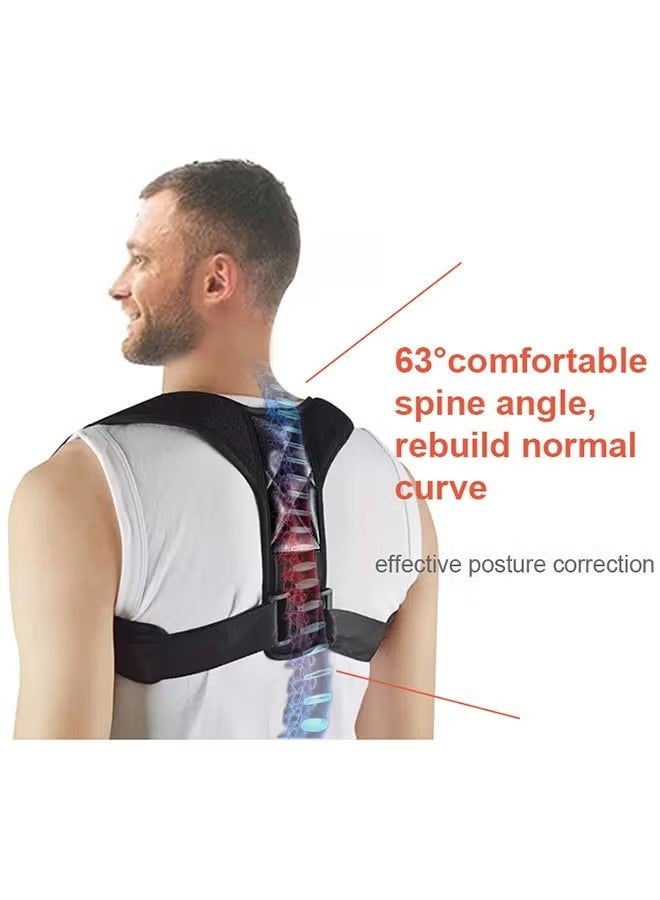 Posture Corrector For Men And Women, Back Support, Shoulder Posture Support, Adjustable Posture Corrector, Back Support Posture Corrector, Back Pain Relief, Back Straightener, Upper Back Support - Image 3