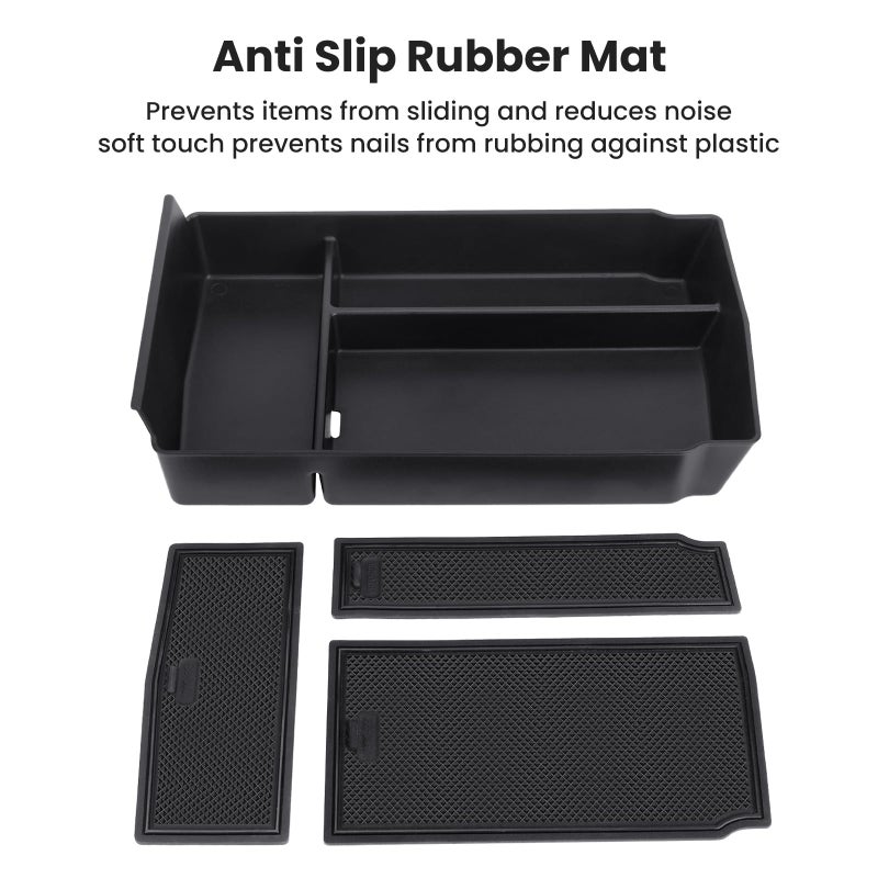 Drytuns Center Console Organizer Armrest Tray Insert Storage Box for Honda CRV 2023-2026, Accessories for 2023+ CR-V Hybrid, ABS Plastic, Black - Image 5