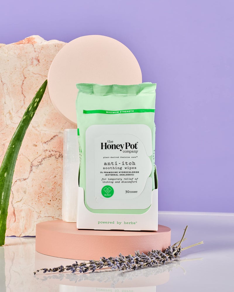 The Honey Pot Company - Anti-Itch Soothing Feminine Wipes - At Home or On the Go Medicated for Temporary Relief of Itching and Discomfort - Maximum Strength - 30 ct. - Image 3