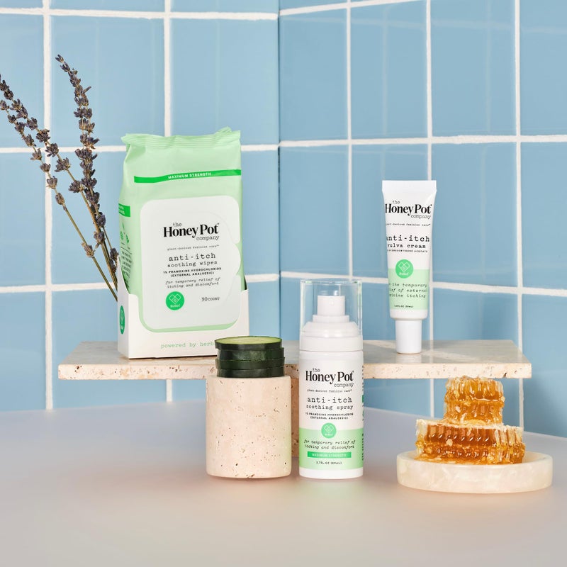 The Honey Pot Company - Anti-Itch Soothing Feminine Wipes - At Home or On the Go Medicated for Temporary Relief of Itching and Discomfort - Maximum Strength - 30 ct. - Image 4