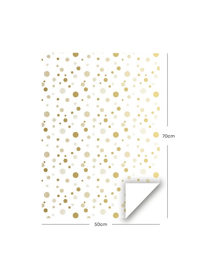 Share the Love Gold Foil Wrapping Paper Pack – 4 Sheets (50 cm x 70 cm Each)  - Image 2