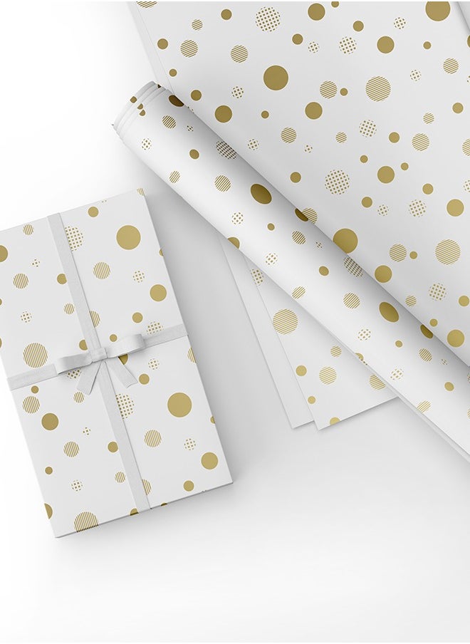 Share the Love Gold Foil Wrapping Paper Pack – 4 Sheets (50 cm x 70 cm Each)  - Image 3