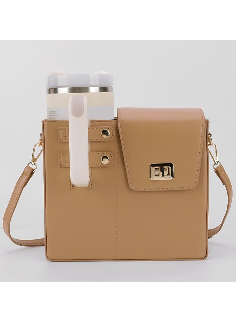 AROAQ Stanley Cup Purse Water Bottle Bag Stanley Purse Cup Holder Bag with Strap Crossbody Bag for Stanley Cup Portable Water Bottle Purse - Image 1
