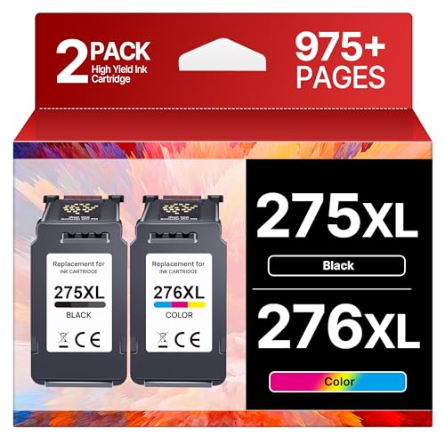 TECKKIN PG-275XL CL-276XL Replacement for Canon 275 and 276 Ink Cartridges for Canon Ink 275 and 276 275XL 276XL Combo Pack Use to PIXMA TR4720 TS3522 TR4700 TS3722 TS3500 TS3520 TS3720 TR4722 (2 Pack) - Image 1
