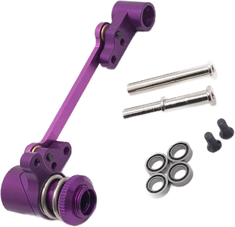 klarako RC Steering Group Assembly Kit for Wltoys 144010 144001 144002 1/14 RC Car Spare Part , Purple - Image 1