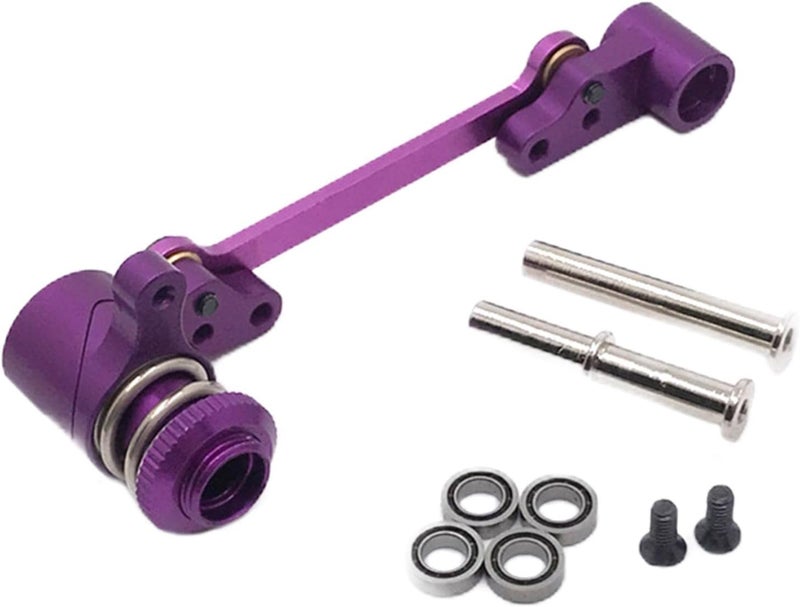 klarako RC Steering Group Assembly Kit for Wltoys 144010 144001 144002 1/14 RC Car Spare Part , Purple - Image 3