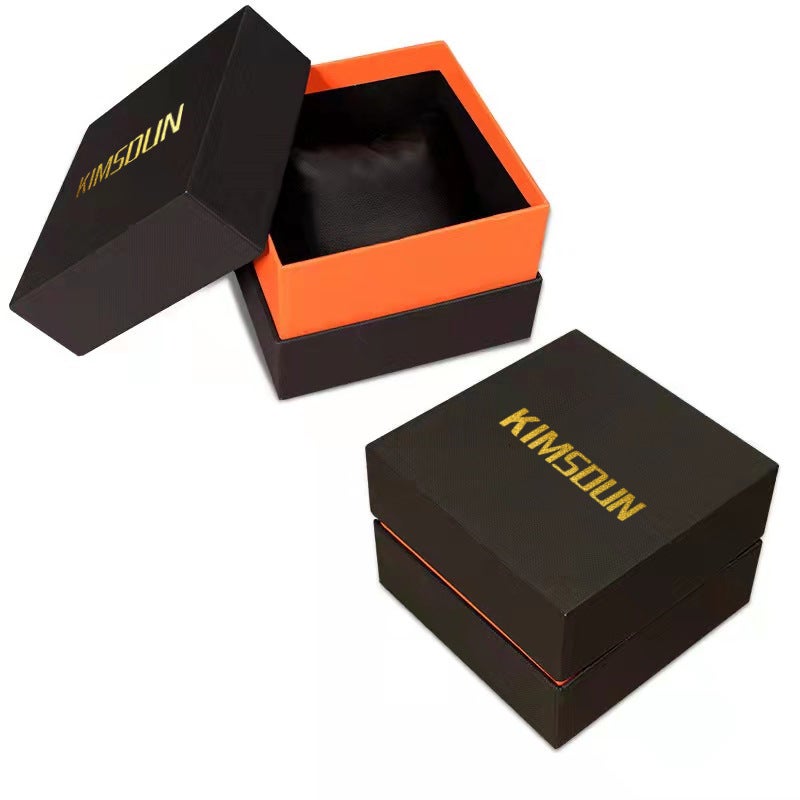 Kimsdun/Golden Sidon Flip Watch Box Black Watch Box Square Gift Box Heaven And Earth Cover Box - Image 1