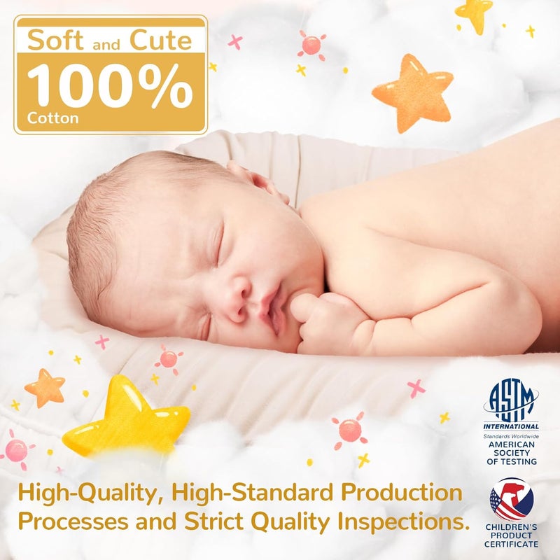 EAQ EAQ Baby Lounger Cover Snuggle Me Lounger Portable Baby Nest Cover Breathable  Soft Organic Cotton Baby Lounger Pillow Safe Baby Bassinet for Travel Playtime - Image 4