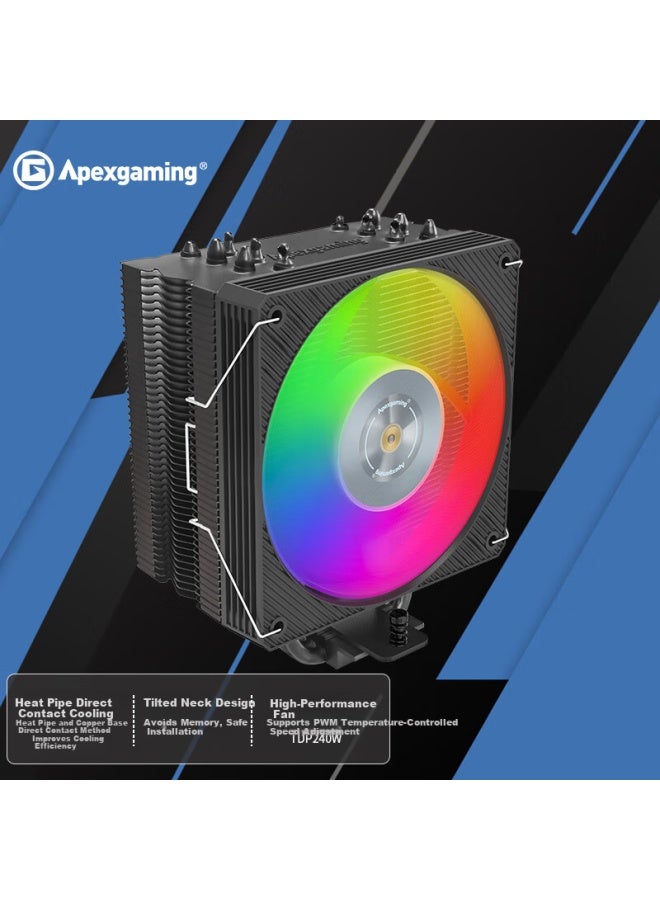 Apexgaming P6bg High-performance 6-heatpipe Direct-contact Single Tower Cooler - Image 1
