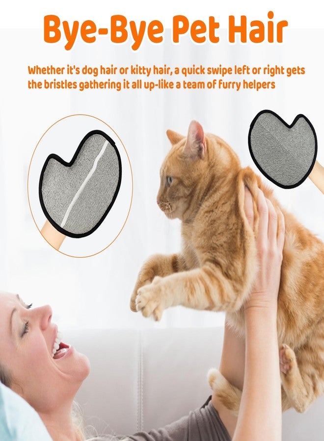 MIRJXB Pet Hair Removal Glove, 3 Pack Electrostatic Pet Hair Remover Gloves for Cats and Dogs, Reusable Grooming Tool (Grey Black) - Image 4