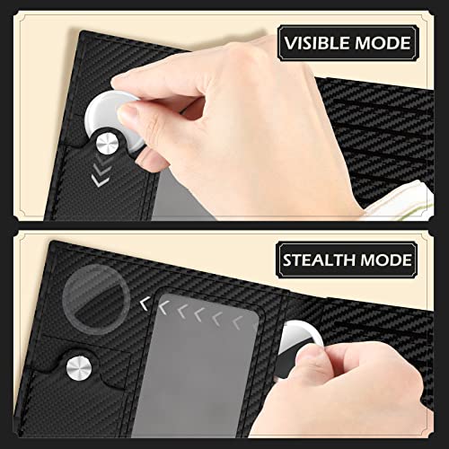 typecase Mens Leather Wallet with AirTag Holder: Hidden Pocket Compatible with Apple Air Tag,Top Grain Leather, Bifold, Slim, RFID Blocking - 10 Card Capacity | Bill Divider | ID Window - Image 4