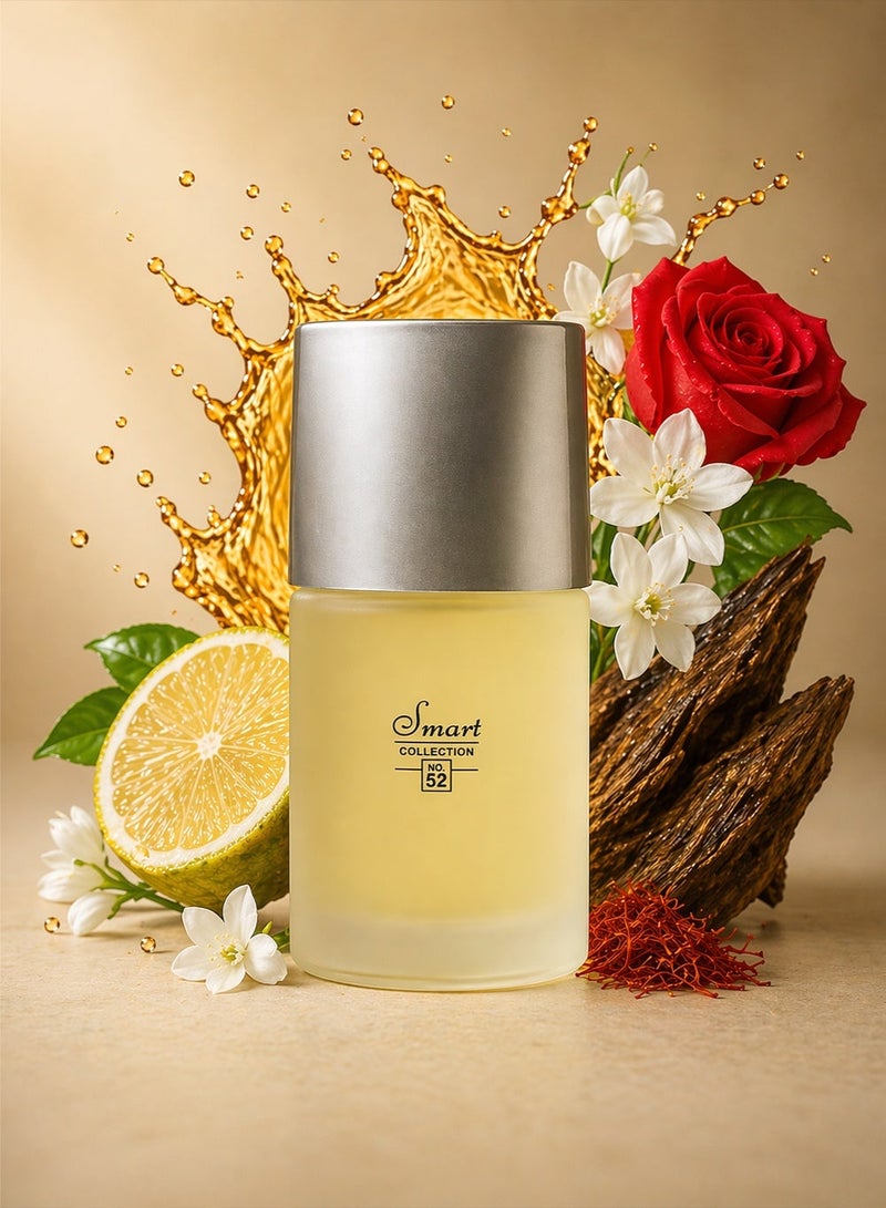 سمارت كولكشن  عطر رجالي أنيق من مجموعة سمارت كوليكشن رقم 52 | رائحة خشبية ومنعشة وحارة | أفضل عطر رجالي يدوم طويلاً، 25 مل - Image 1